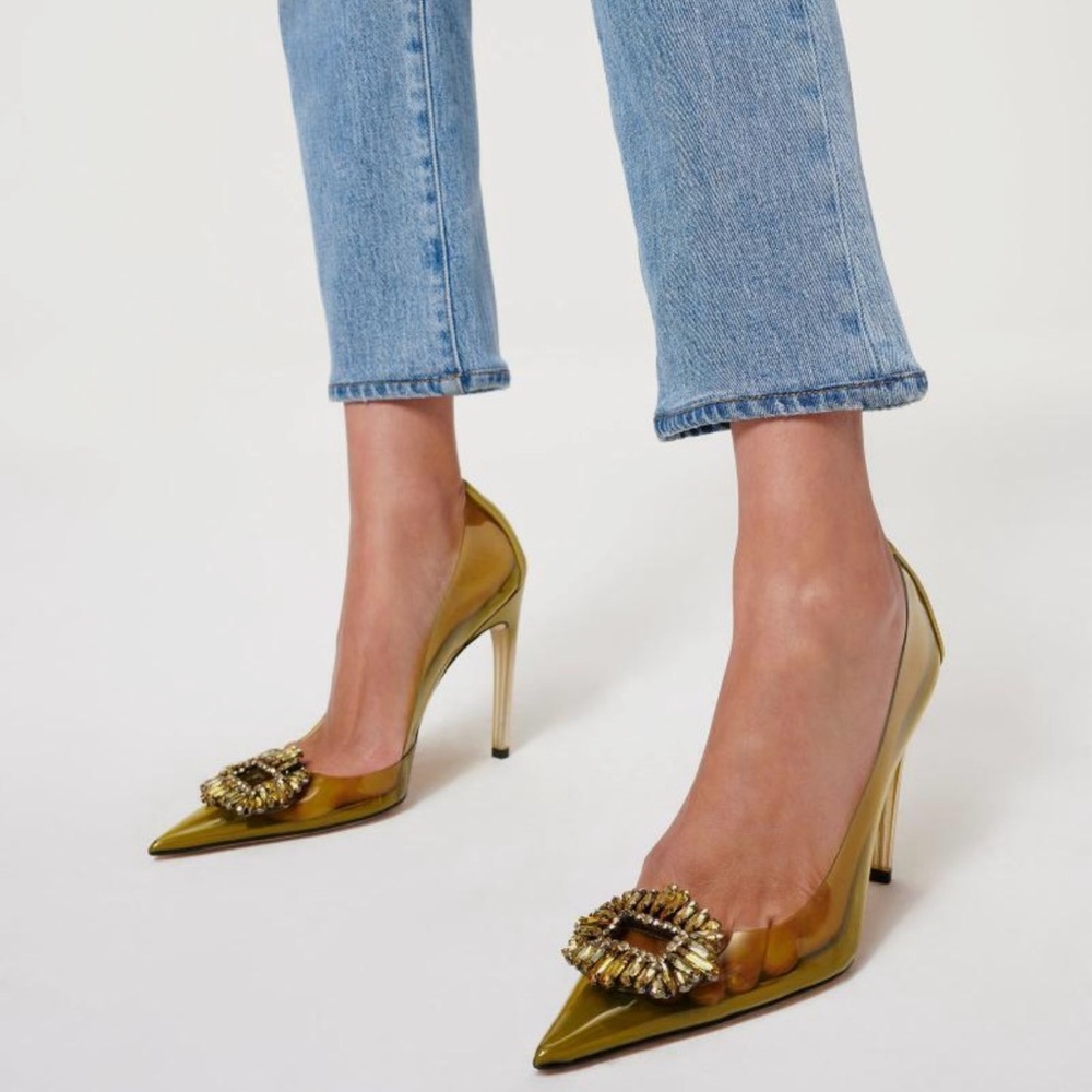 Good American Cinder-F*cking-Rella stiletto heels Size 9